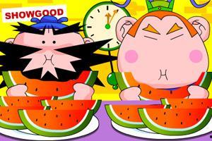 吃瓜大赛 简笔画,趣味横生的简笔画盛宴